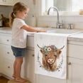 thumbnail image 4 of Gumesh Highland Cow Kitchen Towels 2-Pack – 25.9x17.7 Inch Super Absorbent Dish Cloths, Farmhouse Tea Towels for Drying Dishes, Hand Towels for Bathroom, 4 of 6