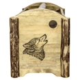 thumbnail image 2 of Glacier Country Collection Magazine Rack w/ Laser Engraved Wolf Design, 2 of 9