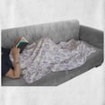 thumbnail image 5 of Floral Soft Flannel Fleece Throw Blanket, Top View of Garden Elements with Leaves, Cozy Plush for Indoor and Outdoor Use, 70" x 90", Pale Mauve White, by Ambesonne, 5 of 5