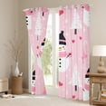 thumbnail image 3 of Manfei Christmas Snowman Child Black Out Curtains, Rustic Farmhouse Tree Curtains Pack of 2 (42x63 Each), Kawaii Love Heart Bedroom Curtains, Curtains and Drapes Decor, 3 of 6