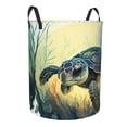 thumbnail image 2 of Fotbe Watercolor Turtle3 Laundry Basket with Handles, Waterproof Large Laundry Hamper, Wash Bag for Corner Dorm, Rolling Laundry Basket with Handles-Medium, 2 of 8