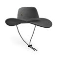 thumbnail image 4 of Cowboy Hat, Sun Hat Faux Felt Leather Suede Travel Cap Western Hat Outdoor Sun Protect Grey, 4 of 7
