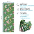 thumbnail image 2 of Cartoon Butterfly Flower Leaf Green Pattern Hot Yoga Mat Towel Non Slip for Hot Yoga - Quick-Drying Yoga Mat Cover with 4 Corner Pockets with Travel Bag - Hot Yoga Towel Non Slip 70"x26", 2 of 6
