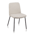 thumbnail image 1 of Bouclair Oatmeal Fabric and Metal Dining Chair, 1 of 10
