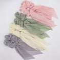thumbnail image 5 of Elegantes Corbatas para el Cabello para Mujeres y niñas, 8 Piezas de Gomas con Lazo de Doble Capa para el Cabello, Lindas Gomas para el Cabello con Orejas de Conejito con Colores Surtidos, 5 of 5