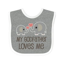Inktastic My Godfather Loves Me Godson Boys or Girls Baby Bib