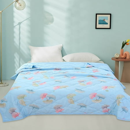 Lightweight Cotton Summer Comforter – Hypoallergenic Travel Blanket for Baby Cribs, Guest Beds & Camping, Machine-Washable Thin Quilt for Hot Sleepers (39”x59”)