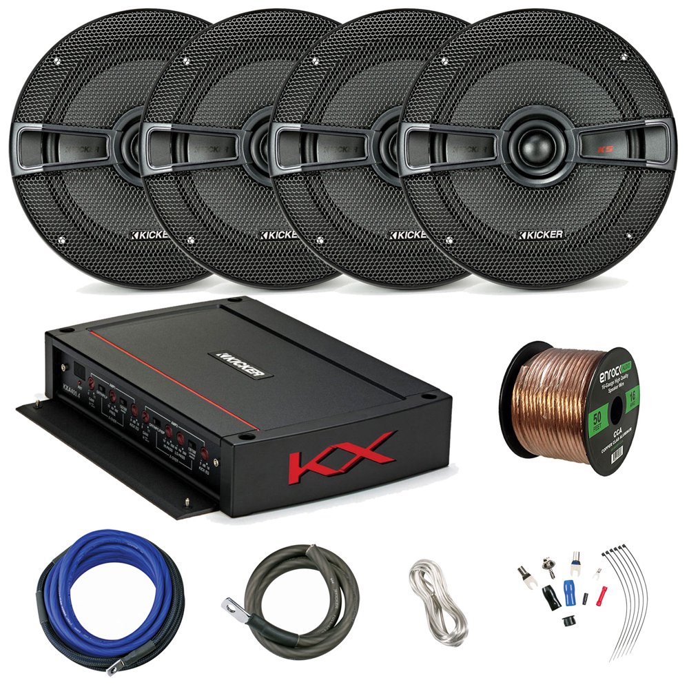6.5" Kicker KS Series 200W 2Way Auto Speakers 2 Pairs, Kicker 4