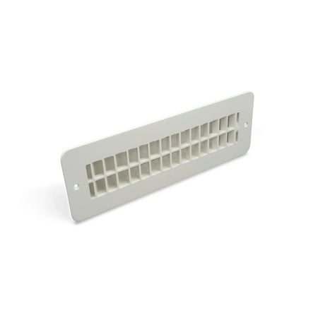 

B&B Molders RV Camper 2 in x 10 in Floor Register Vent With Damper Polar White Tan Brown PN 94259 Thetford