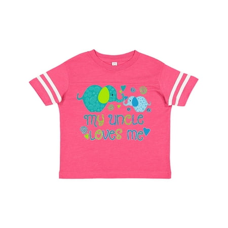 

Inktastic My Uncle Loves Me- cute elephants Gift Toddler Boy or Toddler Girl T-Shirt