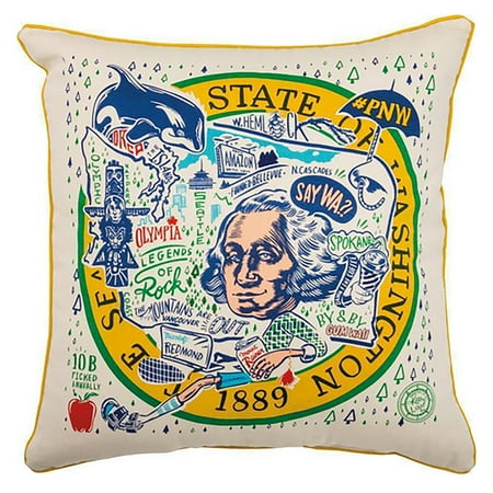 Washington State Home Decorative Throw Pillow 20-Inch Square
