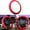 Red, variant on Bling Car Steering Wheel Cover Soft Velvet Crystal Rhinestones Cute Car Interior Accessories Universal 15 Inch Steering Wheel Protector Fluffy for Winter Warm, Black