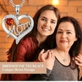 thumbnail image 5 of "MOM" Heart Pendant Necklace – Diamond-Accented Mother’s Day Gift with Love, 5 of 5