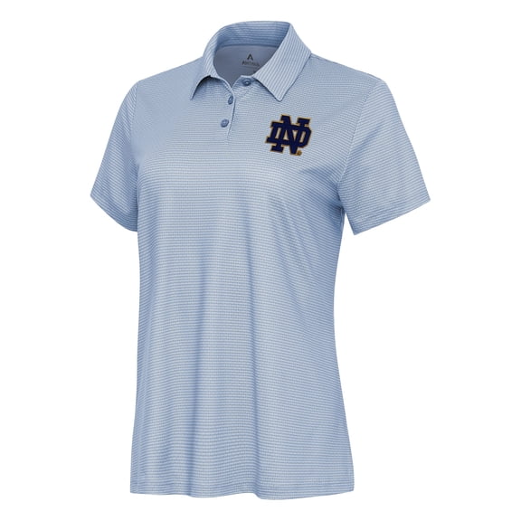 Women's Antigua  White Notre Dame Fighting Irish Rings Polo