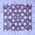 thumbnail image 1 of Ahgly Company Machine Washable Indoor Square Abstract Blue Modern Area Rugs, 3' Square, 1 of 4
