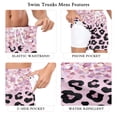 thumbnail image 5 of joogoo Men's Sparkling Glitter Leopard Swim Trunks with Liner Pocket Beach Shorts XX-Large, 5 of 9