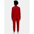 thumbnail image 3 of Time and Tru Women's Velour Top and Pants Set, 2-Piece, Sizes S-XXL, 3 of 4