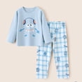 thumbnail image 2 of JUMEYU Girls Pjs Sets Cute Little & Big Girls Pajamas - Comfy Long Sleeves 2 PC PJS Size 8-9 (Light Blue,8-9 Years), 2 of 4