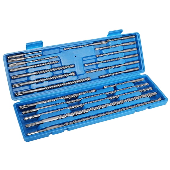 20pcs Impact Hammer Drill Bit Set,SDS Plus Drill Bit Set, Carbide Tipped,with Storage Case for Concrete, Stone, Brick