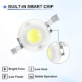 thumbnail image 4 of Uxcell LED Lamp Beads 1.8-3.4V 600-700ma White 10 Pcs - High Power LED Chip COB Light Emitter Components Bulb Lamp for Experiments Indicator Lights DIY Decorative Lighting, 4 of 6
