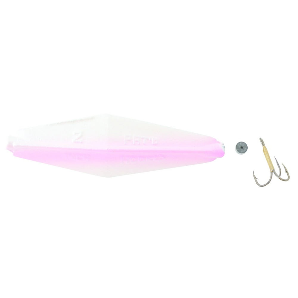 Buzz Bomb Wide Fishing Jig Lure, Pink Pearl, 2"