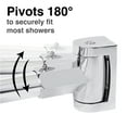 thumbnail image 6 of Double Curved Chrome Shower Curtain Rod Wall Mounted Adjustable 44 to 70 inches, 6 of 11