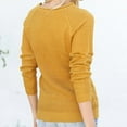 thumbnail image 5 of GigrtiJin Womens Knitted Sweaters Long Sleeves Casual Round Neck Pollover Tops Solid Color Loose Comfy Blouse, 5 of 7