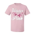 thumbnail image 2 of Wild Bobby In October We Wear Pink Crown Breast Cancer Awareness Men Tee, Light Pink, Small, 2 of 6
