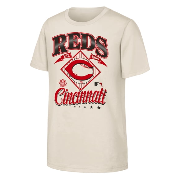 Youth Outerstuff Natural Cincinnati Reds Triple Hit T-Shirt