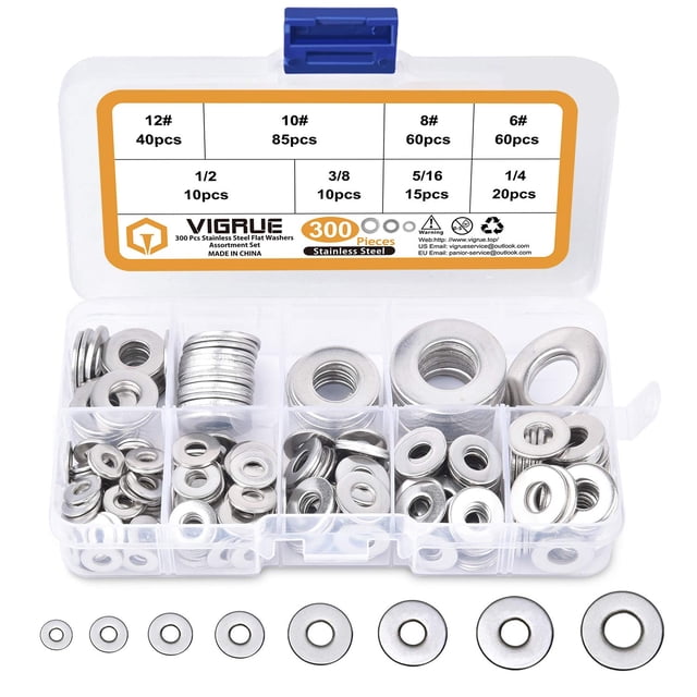 5/16" Extra Thick Stainless Steel Flat Washers | 18-8 Grade | Heavy Duty 5/32" Thick | Rivercity Fastener