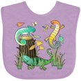 thumbnail image 3 of Inktastic Cute Lizards Hanging out Boys or Girls Baby Bib, 3 of 4