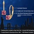 thumbnail image 2 of Gem Stone King 14K Yellow Gold Pink Tourmaline Earrings for Women | 0.50 Cttw | Gemstone October Birthstone | Round 4MM, 2 of 6