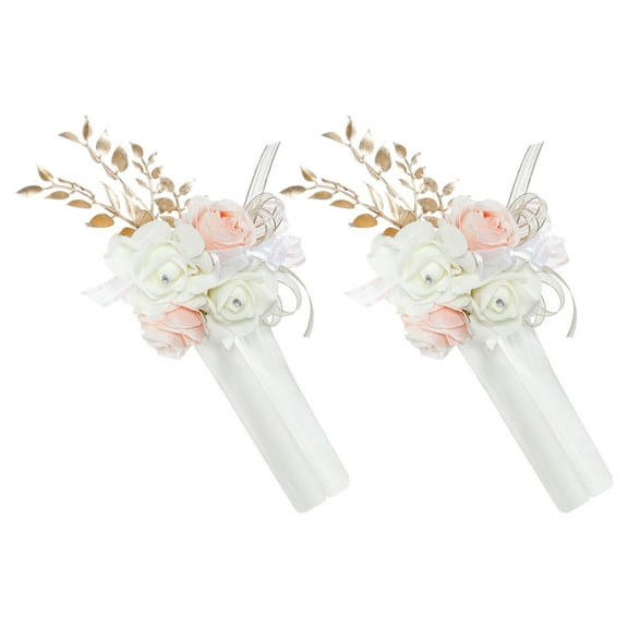 Pretyzoom 2Pcs Elegant Flower Curtain Holdback Clips Made of Cloth Material Decorative Curtain Accessories