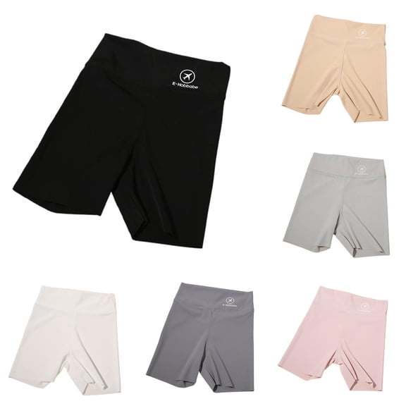 VNKIDY Kids High Waist Seamless Solid Stretch Bike Shorts Summer Regular Fit Quick Dry Soft Athletic Undershort Pants For Boys Girls Soft Bottoms 9-10 Years