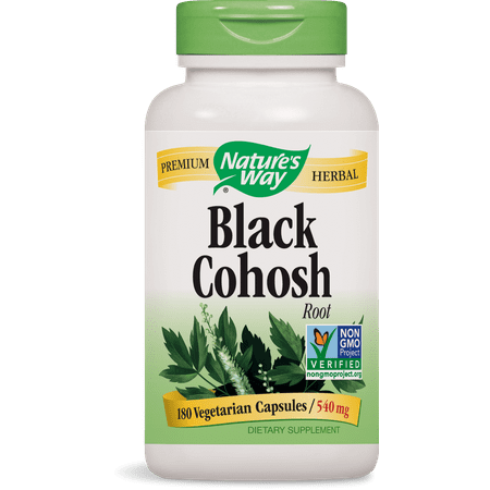 Natures Way Black Cohosh Non-GMO Gluten-Free 180 Vegetarian (Best Time To Take Black Cohosh)