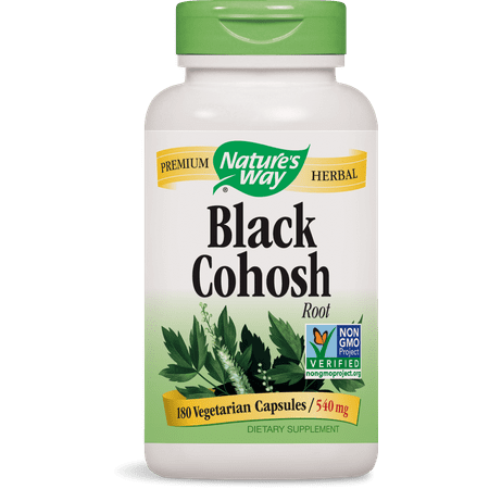 Dong Quai Black Cohosh - Natures Way Black Cohosh Non-GMO Gluten-Free 180 Vegetarian Capsules