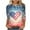 Red a5, variant on 3/4 Length Sleeve Womens Tops 4th of July American Flag Patriotic Shirts Trendy Loose Graphic Tees Summer Plus Size Blouses S-5XL