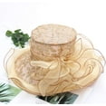 thumbnail image 2 of Women's Organza Church Hat- Fascinator Bridal Floral Tea Party Wedding Hat, Flower Wide Brim Sun Hat, 2 of 6