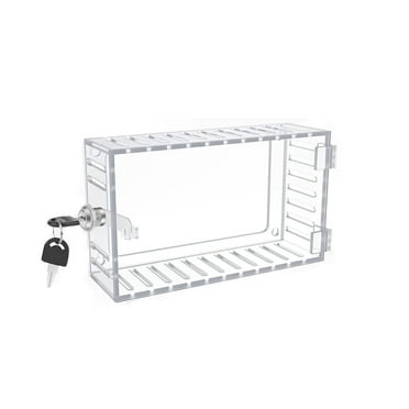 Zmeidao Clearance Universal Thermostat Lock Box With Key,Clear Large Thermostat Cover For Thermostat On Wall,Thermostat Guard Fits Thermostats 7H X 4.5W Inches Or Smaller