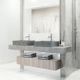 thumbnail image 5 of Coca Gothic Gray Concreto Stone 15 in. L x 19 in. W x 5 in. H Rectangular Vessel Bathroom Sink, 5 of 11
