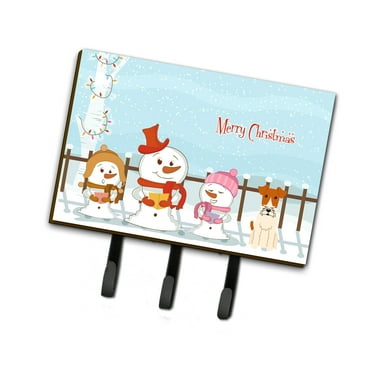 Merry Christmas Carolers Wire Fox Terrier Leash or Key Holder