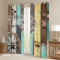 thumbnail image 2 of Feelyou Vintage Lodge Cabin Curtains Pack of 2 (42x84 Each), Westernn Farmhouse Curtains Blackout, Teens Kids Boys Girls Bedroom Curtains, Curtains and Drapes Room Decor, 2 of 6