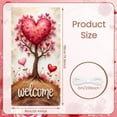thumbnail image 2 of Pink Flamingo Happy Valentine's Day Banner Red Roses Romantic Design Heart Elements Gold Glitter for Couples Romantic Party Indoor Decoration Valentine's Celebration, 2 of 9