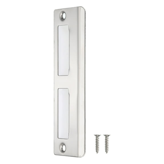 Uxcell 128mm x 42mm 201 Stainless Steel Door Latch Deadbolt Strike Plate, Silver