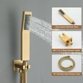 thumbnail image 3 of CASAINC Wall Mounted 1-Spray Thermostatic Dual Shower Heads 4-function Shower Faucet 1.8 with Body Spray Bathroom Shower System in Brushed Gold, 3 of 11