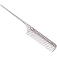 thumbnail image 3 of Peine para peinar el cabello con punta metálica precisa para seccionar, para uso en salones y en casa, color gris plateado., 3 of 5