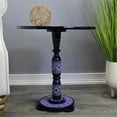 thumbnail image 6 of Maklaine Modern Solid Rosewood Round 18" Accent Table in Navy Blue, 6 of 7