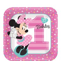 1st Birthday Minnie Mouse Party Kit For 16 Guests With Table
