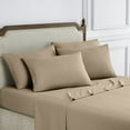 thumbnail image 2 of Modern Threads 6-Piece 21" Extra Deep Pocket Cream Microfiber Sheet Set, Queen, 2 of 4