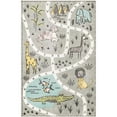 thumbnail image 2 of Unique Loom Whimsy Kids Collection Area Rug - Jungle (5' 3" x 8' Rectangle Gray/Black), 2 of 9